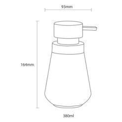 Sealskin Zeepdispenser Conical Porcelein Zwart -Badkamer Verkoop 123 559