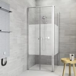 Sealskin Douchewand Voor Pendeldeur Code R 100x197 Cm Met Gesatineerde Band