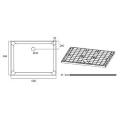 Van Marcke Helion Douchebak In Kunststofcomposiet Wit 120x90 -Badkamer Verkoop 123 5618
