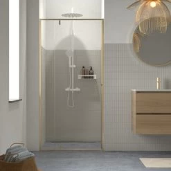 Sealskin Draaideur Voor Nis Contour 100x200 Cm Goud Geborsteld