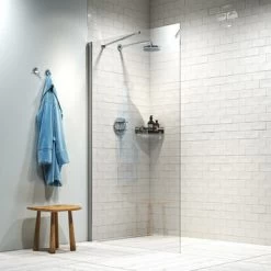 Sealskin Inloopdouche Hooked 140x200cm Hoogglans Aluminium