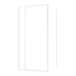 Sealskin Contour Draaideur Met Zijwand 100x100x200 Cm, 6 Mm Helder Veiligheidsglas Met Antikalklaag Mat Wit -Badkamer Verkoop 123 5770