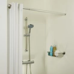 Sealskin Douchegordijnstang Seallux Verstelbaar Chroom 80-130 Cm -Badkamer Verkoop 123 5774