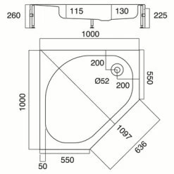 Sealskin Douchebak Optimo Hoekinstap Opbouw 100x100x26 Cm -Badkamer Verkoop 123 5785