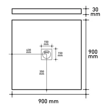 Van Marcke Krypton Douchebak In Polybeton Steenimitatie Crème 90x90 4 Van Marcke Krypton Douchebak In Polybeton Steenimitatie Crème 90x90 - Afbeelding 2