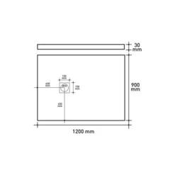 Van Marcke Krypton Douchebak In Polybeton Steenimitatie Graniet 120x90 -Badkamer Verkoop 123 6015
