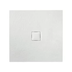 Van Marcke Krypton Douchebak In Polybeton Steenimitatie Wit 90x90