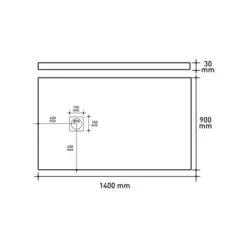 Van Marcke Krypton Douchebak In Polybeton Steenimitatie Graniet 140x90 -Badkamer Verkoop 123 6080