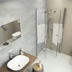 Sealskin Douchecabine Code Hoekinstap Vouwdeur 100x197 Cm Met Gesatineerde Band