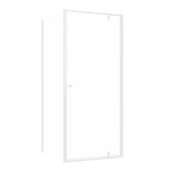 Sealskin Contour Draaideur Met Zijwand 90x90x200 Cm, 6 Mm Helder Veiligheidsglas Met Antikalklaag Mat Wit -Badkamer Verkoop 123 6310