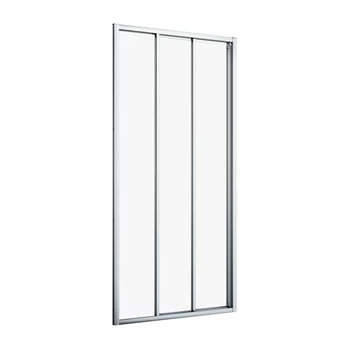 Sealskin Hooked Driedelige Schuifdeur 100x200 Cm, 6 Mm Helder Veiligheidsglas Met Antikalklaag Zilver Hoogglans 9 Sealskin Hooked Driedelige Schuifdeur 100x200 Cm, 6 Mm Helder Veiligheidsglas Met Antikalklaag Zilver Hoogglans - Afbeelding 7