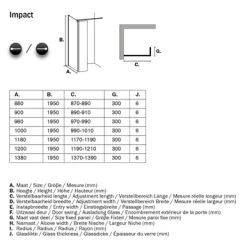 Sealskin Inloopdouche Impact A1 118x30x195 Cm Chroom -Badkamer Verkoop 123 6459
