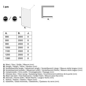 Sealskin Inloopdouche I AM A3 138x200 Cm Chroom 8 Sealskin Inloopdouche I AM A3 138x200 Cm Chroom - Afbeelding 6