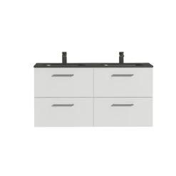 Tiger Badkamermeubel Studio 120cm Hoogglans Wit/matzwart Met RVS Greep 6 Tiger Badkamermeubel Studio 120cm Hoogglans Wit/matzwart Met RVS Greep -Badkamer Verkoop 123 656