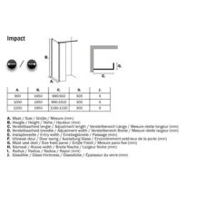 Sealskin Inloopdouche Impact A1 100x195x30 Cm Chroom -Badkamer Verkoop 123 6586