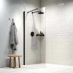 Sealskin Inloopdouche Type A3 Hooked 75x200 Cm Matzwart