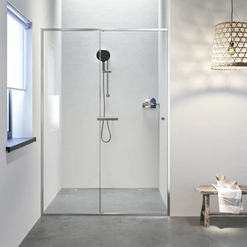 SEALSKIN Schuifdeur Voor Nis Contour RVS 140x200cm 3 SEALSKIN Schuifdeur Voor Nis Contour RVS 140x200cm