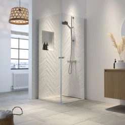 Sealskin Douchecabine Hooked Hoekinstap 90x90x200cm Hoogglans Aluminium