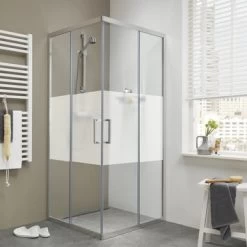 Sealskin Douchecabine Met Schuifdeur Style Hoekinstap 90x195 Cm Met Gesatineerde Band