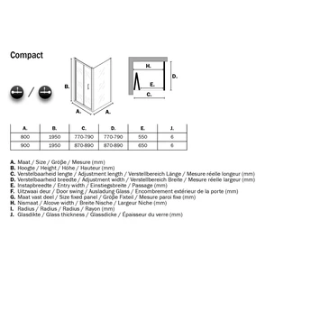 Sealskin Douchecabine Met Vouwdeur Compact 80x195 Cm Chroom 7 Sealskin Douchecabine Met Vouwdeur Compact 80x195 Cm Chroom - Afbeelding 5