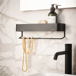Sealskin Plank- En Handdoekhouder Brix Zwart -Badkamer Verkoop 123 679