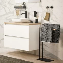 Sealskin Plank- En Handdoekhouder Brix Zwart -Badkamer Verkoop 123 680