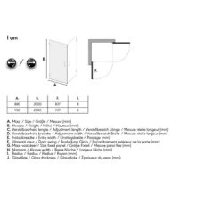 Sealskin Swingdeur Voor Hoekinstap I AM 100x200 Cm Zwart -Badkamer Verkoop 123 6811