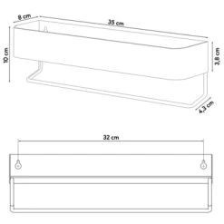 Sealskin Plank- En Handdoekhouder Brix Zwart -Badkamer Verkoop 123 684