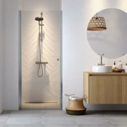 Sealskin Douchedeur Nis Hooked 100x200cm Hoogglans Aluminium