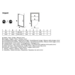 Sealskin Swingdeur Voor Nis Impact 100x195 Cm Chroom -Badkamer Verkoop 123 6915