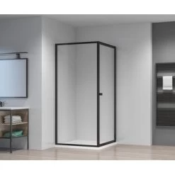 Atlantic Roan Douchewand En -deur 90x90x190cm Zwart -Badkamer Verkoop 123 6927