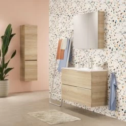 Tiger Badmeubelset Pocket 80 Cm Met 2 Lades Naturel Eik -Badkamer Verkoop 123 695