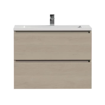 Tiger Karlo Badkamermeubel 80 Cm Naturel Eiken Met Wastafel Hoogglans Wit 5 Tiger Karlo Badkamermeubel 80 Cm Naturel Eiken Met Wastafel Hoogglans Wit - Afbeelding 3