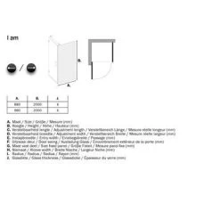 Sealskin Douchewand Voor Swingdeur I AM 200x100 Cm RVS -Badkamer Verkoop 123 7166