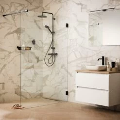 Sealskin Inloopdouche I AM A3 100x200 Cm Zwart -Badkamer Verkoop 123 7181