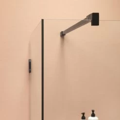 Sealskin Zijwand Voor Swingdeur I AM 120x200cm Zwart -Badkamer Verkoop 123 7263