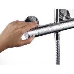 Hansgrohe Douchesysteem Vernis Blend 200 Met Thermostaatkraan Mat Zwart -Badkamer Verkoop 123 7316