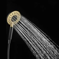 Tiger Regendoucheset Akcent Zwart/messing Incl Kraan En Handdouche Met 3 Straalstanden 14 Tiger Regendoucheset Akcent Zwart/messing Incl Kraan En Handdouche Met 3 Straalstanden -Badkamer Verkoop 123 7342