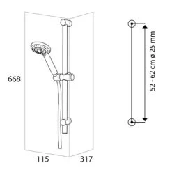 Tiger Splash Doucheset Alicante Waterbesparend Chroom -Badkamer Verkoop 123 7349