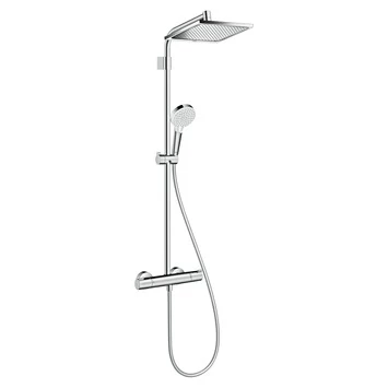 Hansgrohe Regendoucheset Met Thermostatische Douchekraan Crometta E240 Varia 3 Hansgrohe Regendoucheset Met Thermostatische Douchekraan Crometta E240 Varia
