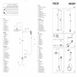 Tiger Regendoucheset Akcent Zwart 27 Tiger Regendoucheset Akcent Zwart -Badkamer Verkoop 123 7382