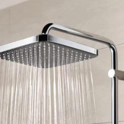 Grohe Douchesysteem Vitalio Start 250 Vierkant Met Thermostaatkraan QuickFix Chroom -Badkamer Verkoop 123 7411