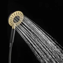 Tiger Regendoucheset Akcent Zwart Messing -Badkamer Verkoop 123 7497