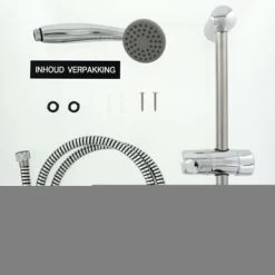 Tiger Doucheset Splash Como Met Glijstang Chroom -Badkamer Verkoop 123 7515