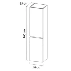 Tiger Kolomkast Karlo Zwart Mat -Badkamer Verkoop 123 752
