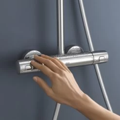Grohe Douchesysteem Vitalio Joy 310 Cooltouch Met Thermostaatkraan QuickFix Chroom 13 Grohe Douchesysteem Vitalio Joy 310 Cooltouch Met Thermostaatkraan QuickFix Chroom -Badkamer Verkoop 123 7556