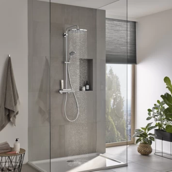 Grohe Douchesysteem Vitalio Joy 310 Cooltouch Met Thermostaatkraan QuickFix Chroom 8 Grohe Douchesysteem Vitalio Joy 310 Cooltouch Met Thermostaatkraan QuickFix Chroom - Afbeelding 6