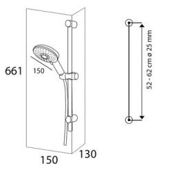 Tiger Doucheset Splash Termini Met Glijstang 6 Douchestanden -Badkamer Verkoop 123 7605