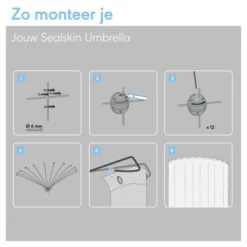 Sealskin Douchegordijnstang Umbrella Aluminium -Badkamer Verkoop 123 7677