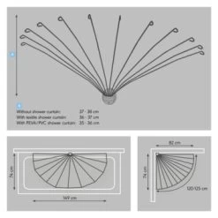 Sealskin Douchegordijnstang Umbrella Aluminium -Badkamer Verkoop 123 7678